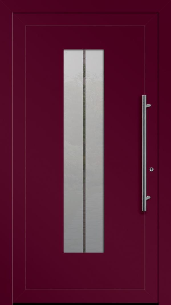 Aktionsmodell AM 01608 Aluminium-Haustür Purpurrot