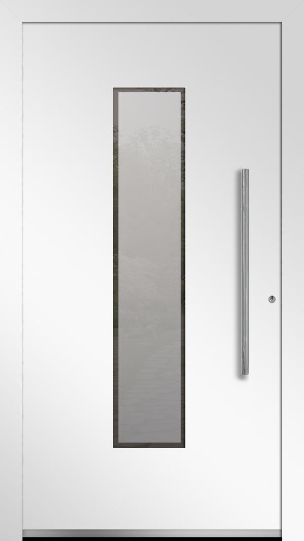 Aktionsmodell Aluminium-Haustür von PaX verkerhsweiss mit Lichtausschnitt AM 01608