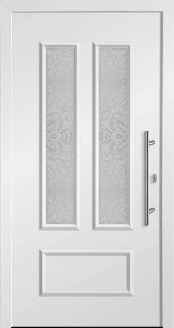 Haustür von PaX klassisches Design M81211 verkehrsweiss Glas Eisblume