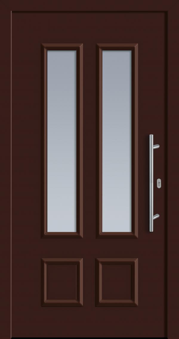 Haustür von PaX klassisches Design M81211 schokoladenbraun Glas Satinato 