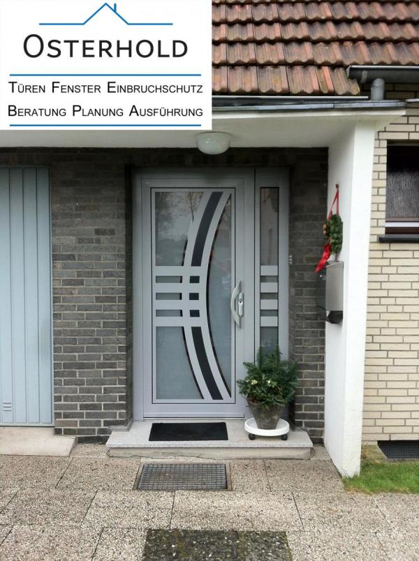 Haustür zweifarbig grau