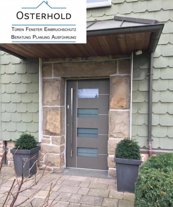 Aluminium-Haustür in graubraun