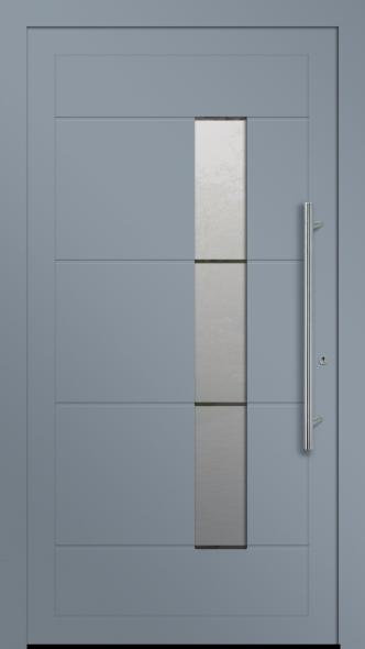Aktionsmodell Aluminium-Haustür von PaX fenstergrau mit Lichtausschnitt AM01318