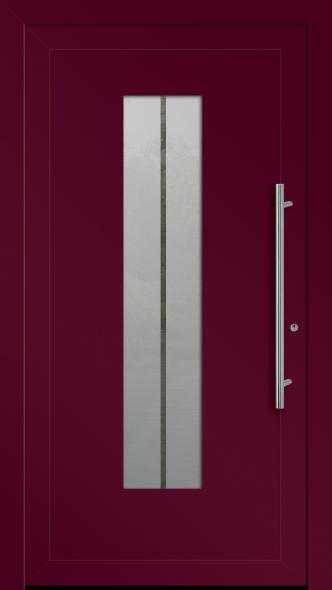 Aktionsmodell AM 01608 Aluminium-Haustür Purpurrot