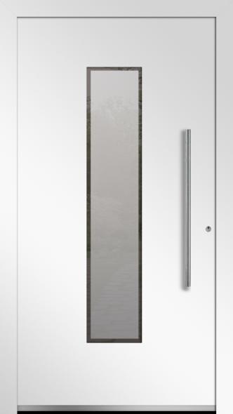 Aktionsmodell Aluminium-Haustür von PaX verkerhsweiss mit Lichtausschnitt AM 01608