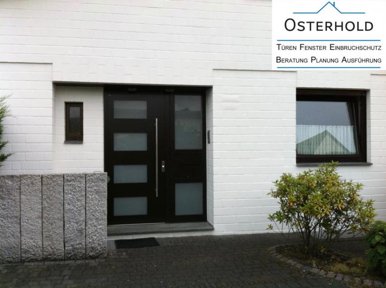 Aluminium-Haustür nach Kundenvorlage mit Briefkastenanlage